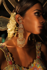 Gabrielle Big Pearl Kundan Earrings zevarbygeeta