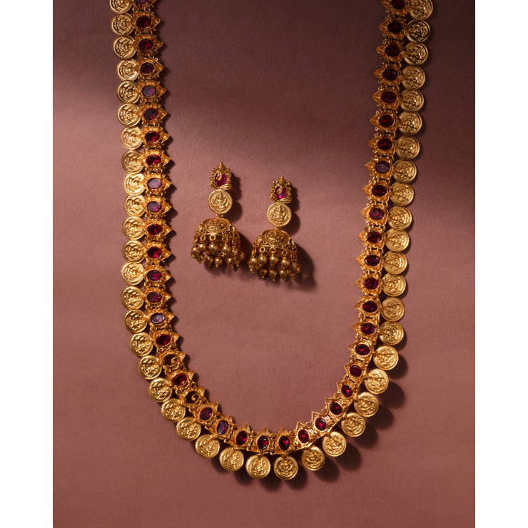 Temple long necklace set