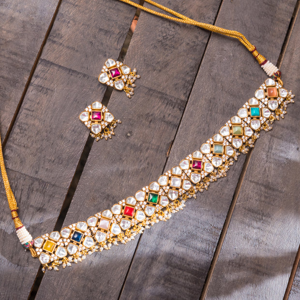 Kundan choker Set zevarbygeeta