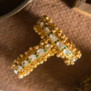 Ammy Gold Pearl Kundan Kada zevarbygeeta