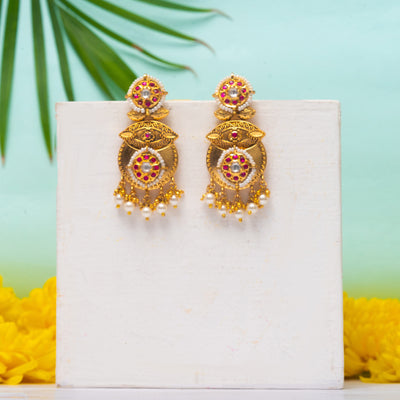 Gunjan Kundan Earrings zevarbygeeta